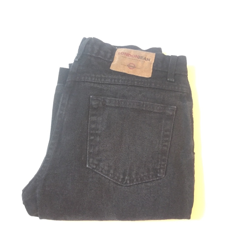 Vintage high rise jeans size 10 black London Jean